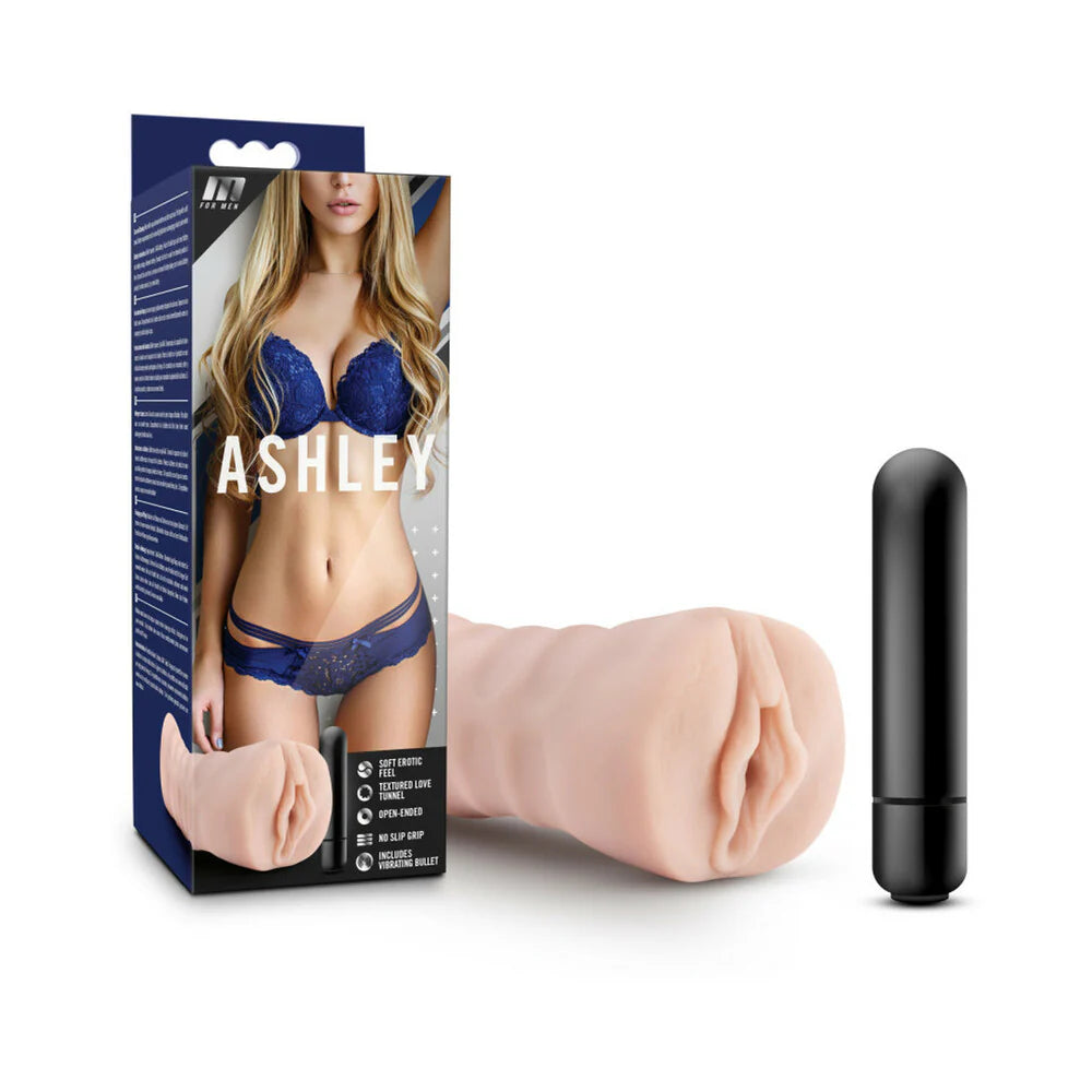 Blush M for Men Ashley Vagina Stroker with Bullet Vibrator