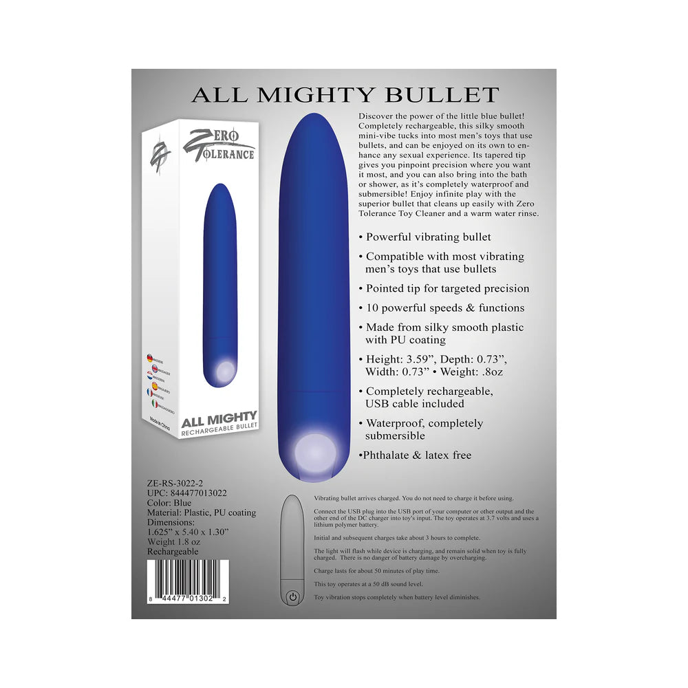 Zero Tolerance All Mighty Rechargeable Bullet Vibrator