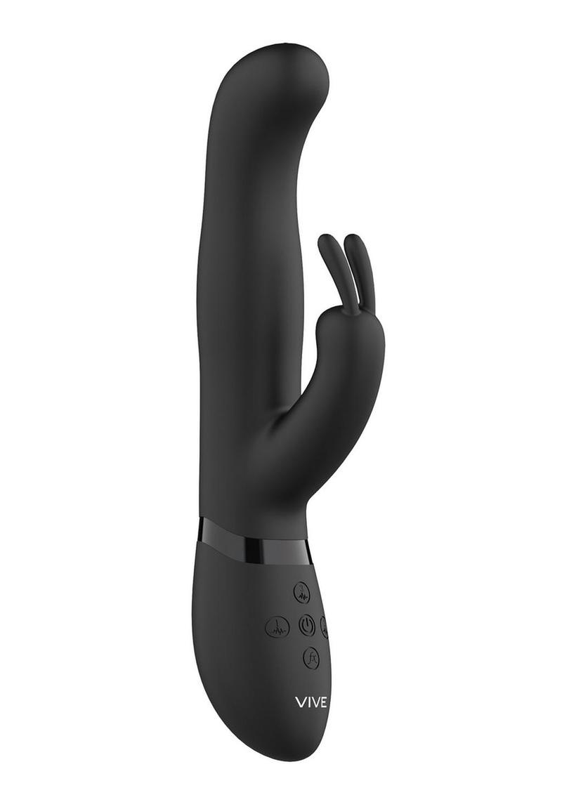 Shots Vive Izara Triple Action Rechargeable Silicone Rotating Beaded G-Spot Rabbit Vibrato