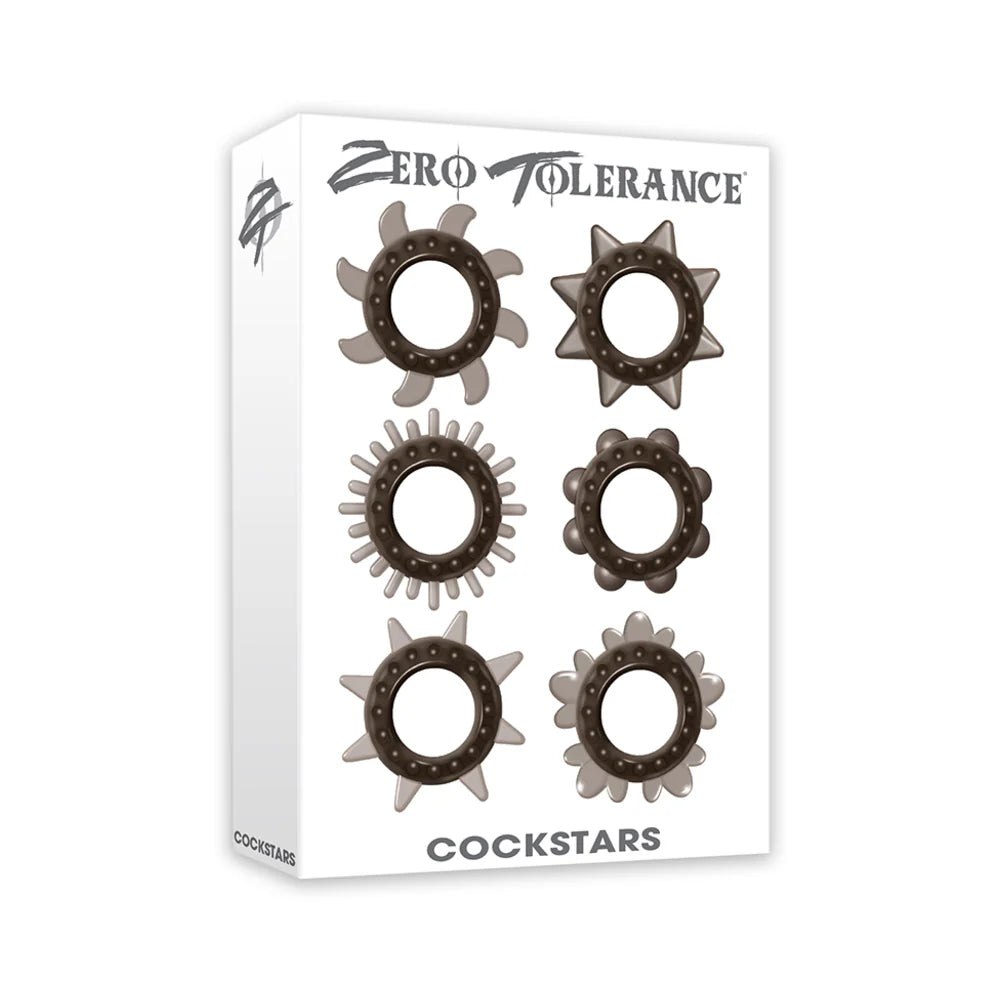 Zero Tolerance Cockstars 6-Piece Cockring Set Smoke