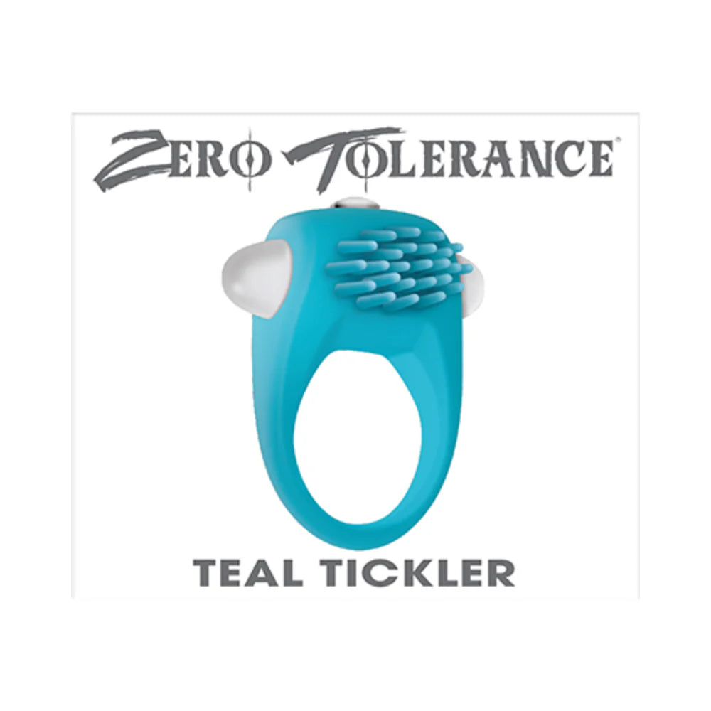 Zero Tolerance Teal Tickler Single-Speed Vibrating Silicone Cockring