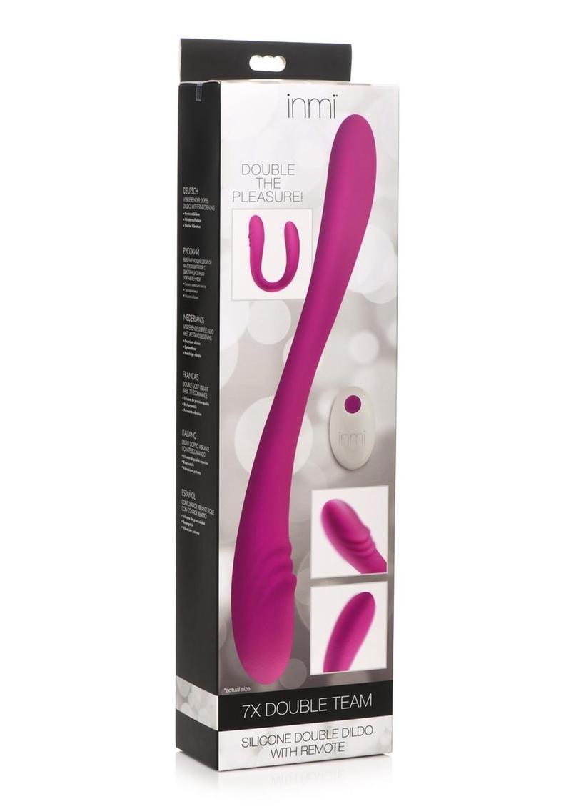 Inmi 7X Double Down Rechargeable Silicone Double Dildo with Remote Control