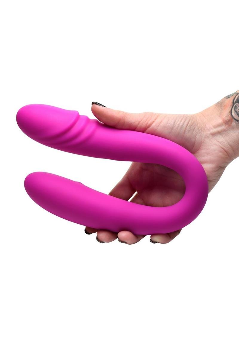 Inmi 7X Double Down Rechargeable Silicone Double Dildo with Remote Control