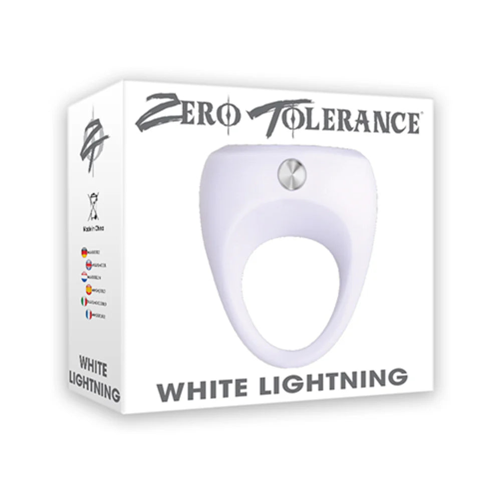 Zero Tolerance White Lightning Vibrating Silicone Cockring