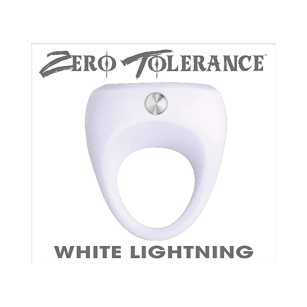 Zero Tolerance White Lightning Vibrating Silicone Cockring