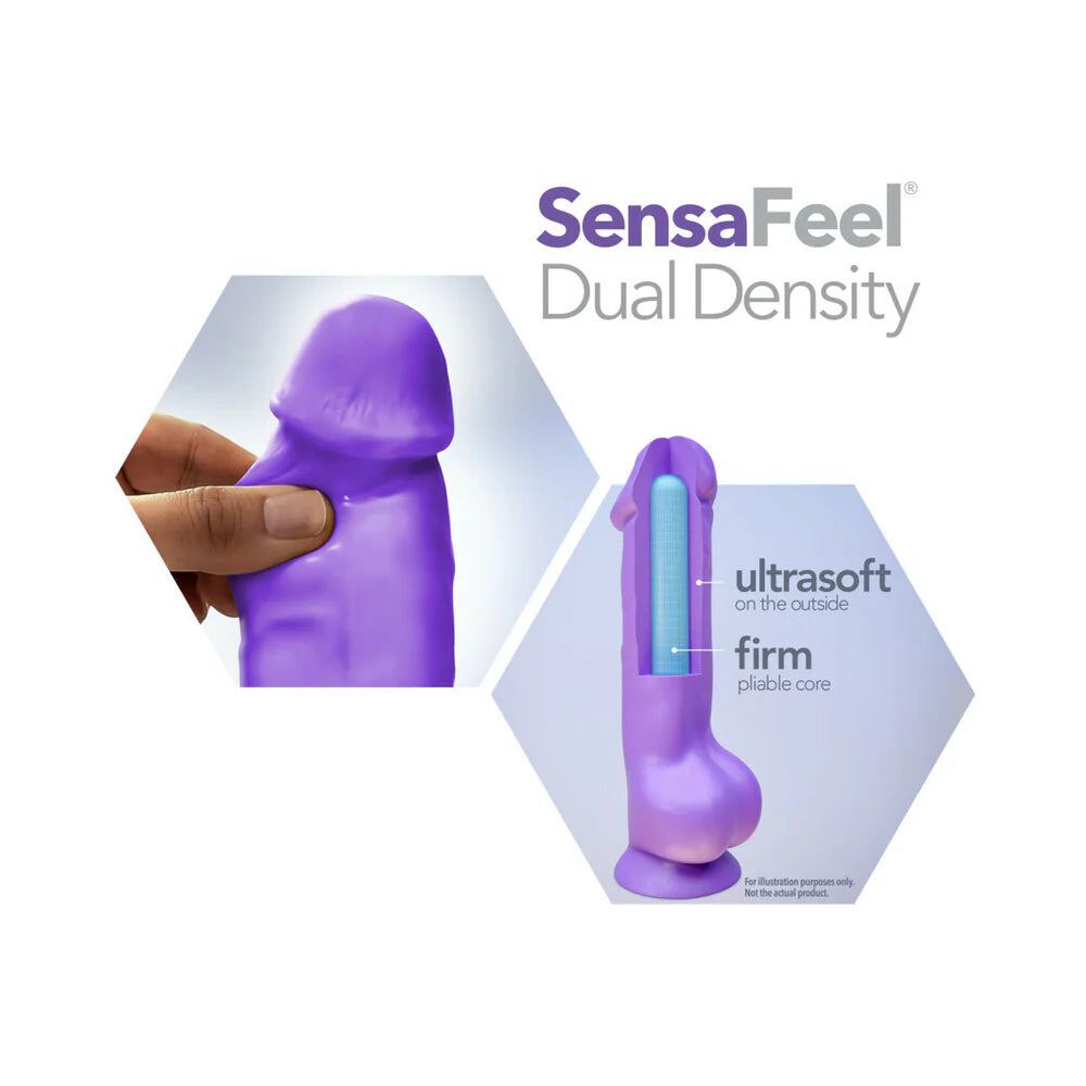 Blush Au Naturel Bold Delight 6 in. Posable Dual Density Dildo with Balls & Suction Cup