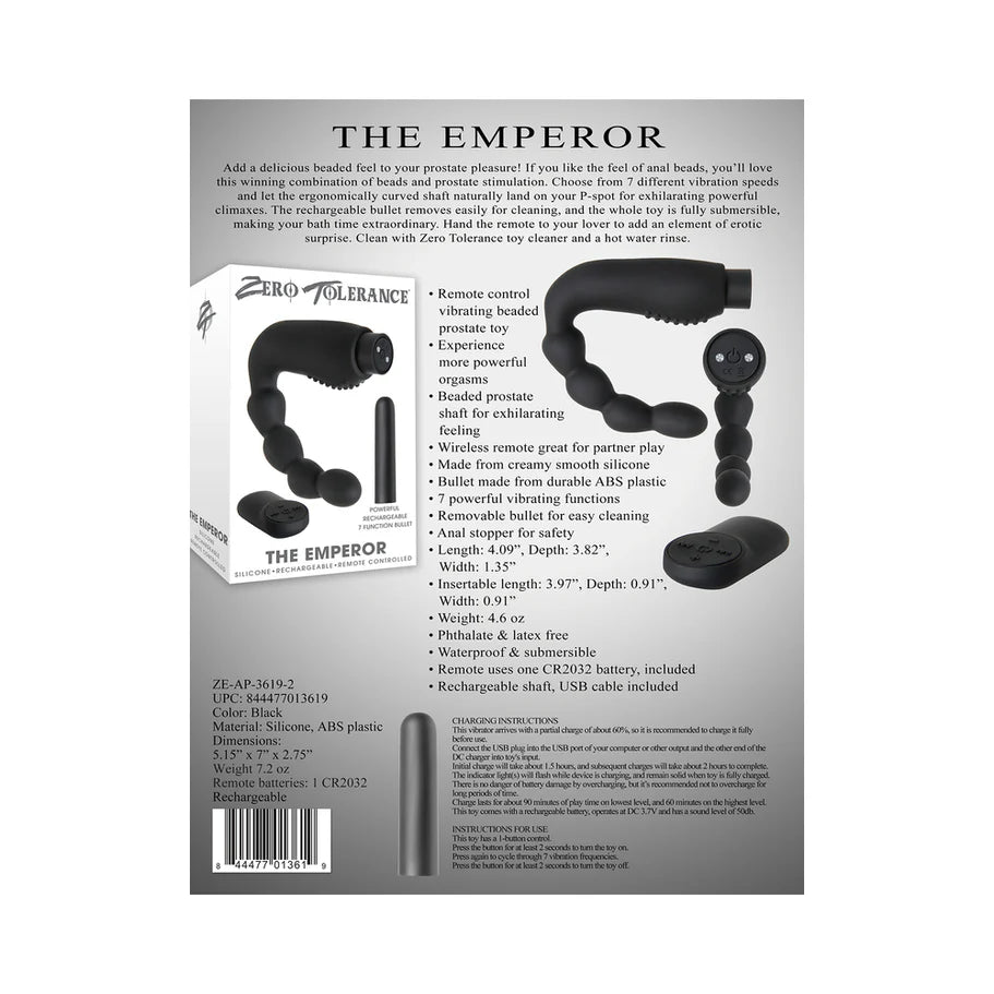 Zero Tolerance The Emperor Vibrating Silicone Prostate Massager