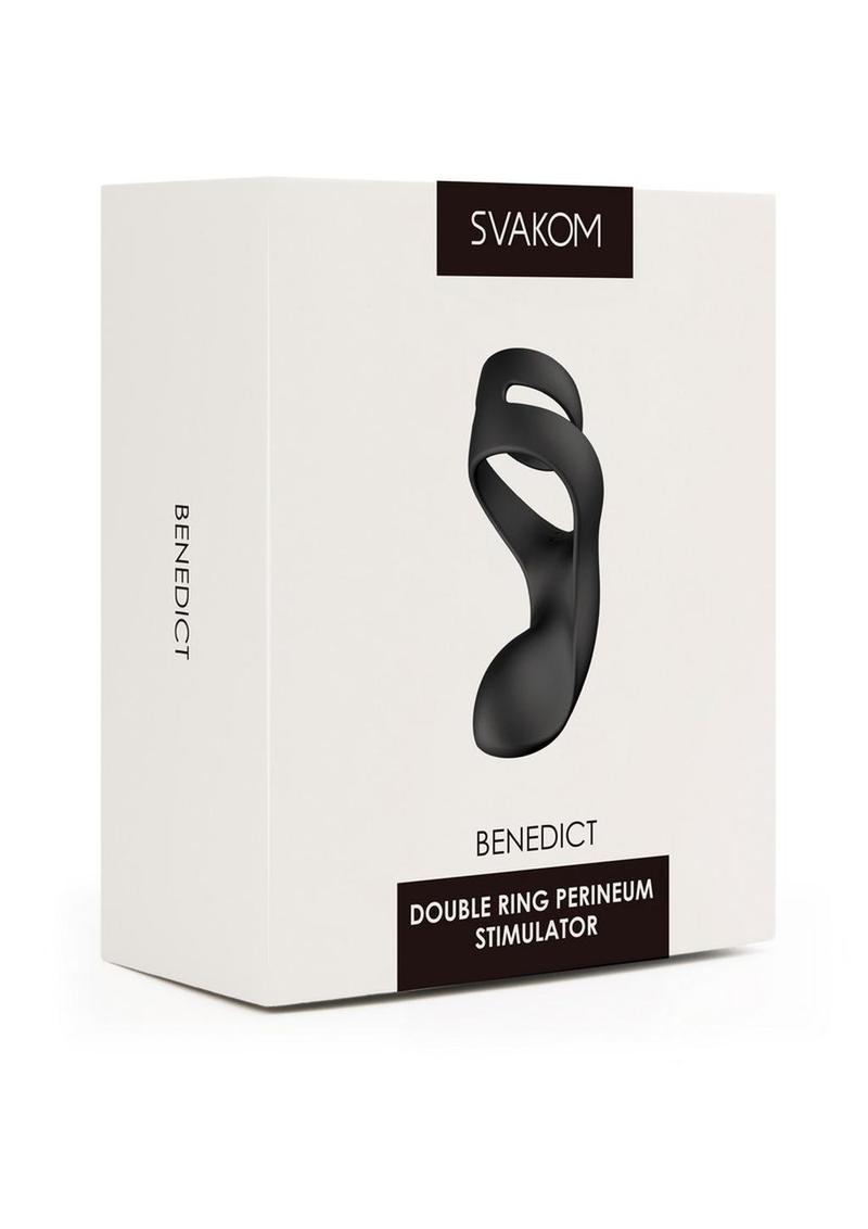 Svakom Benedict Silicone Rechargeable Double Ring Perinium Stimulator Cock Ring