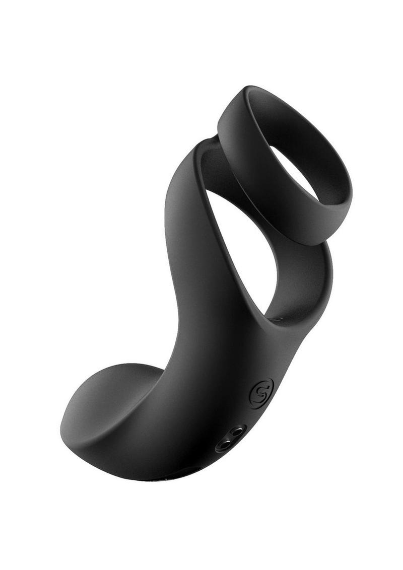 Svakom Benedict Silicone Rechargeable Double Ring Perinium Stimulator Cock Ring