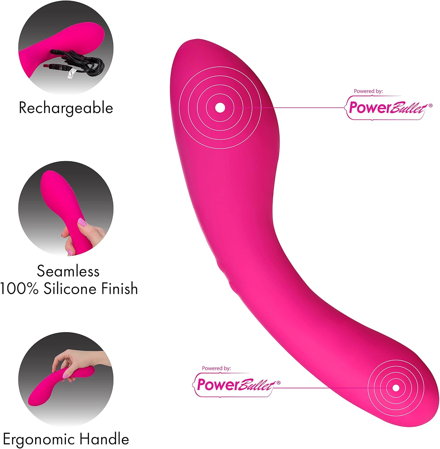 Swan The Swan Wand Silicone Rechargeable Vibrator