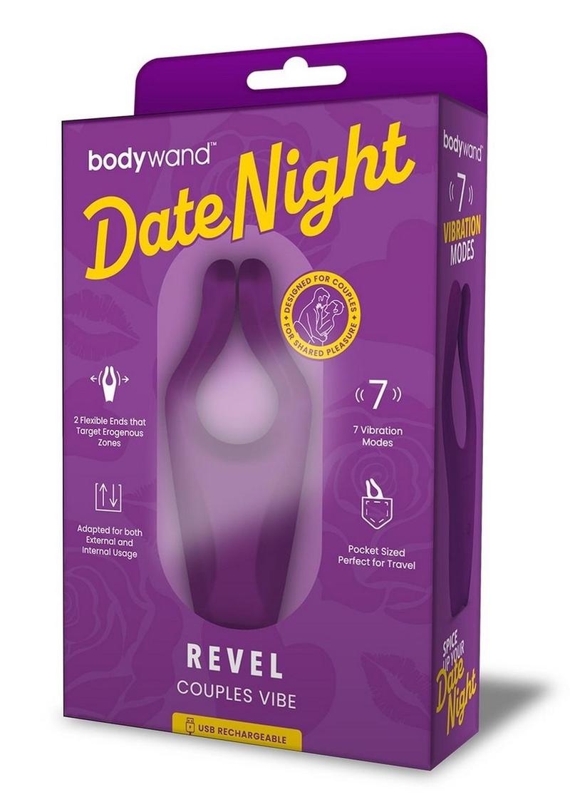 Bodywand Date Night Revel Silicone Rechargeable Couples Vibrator