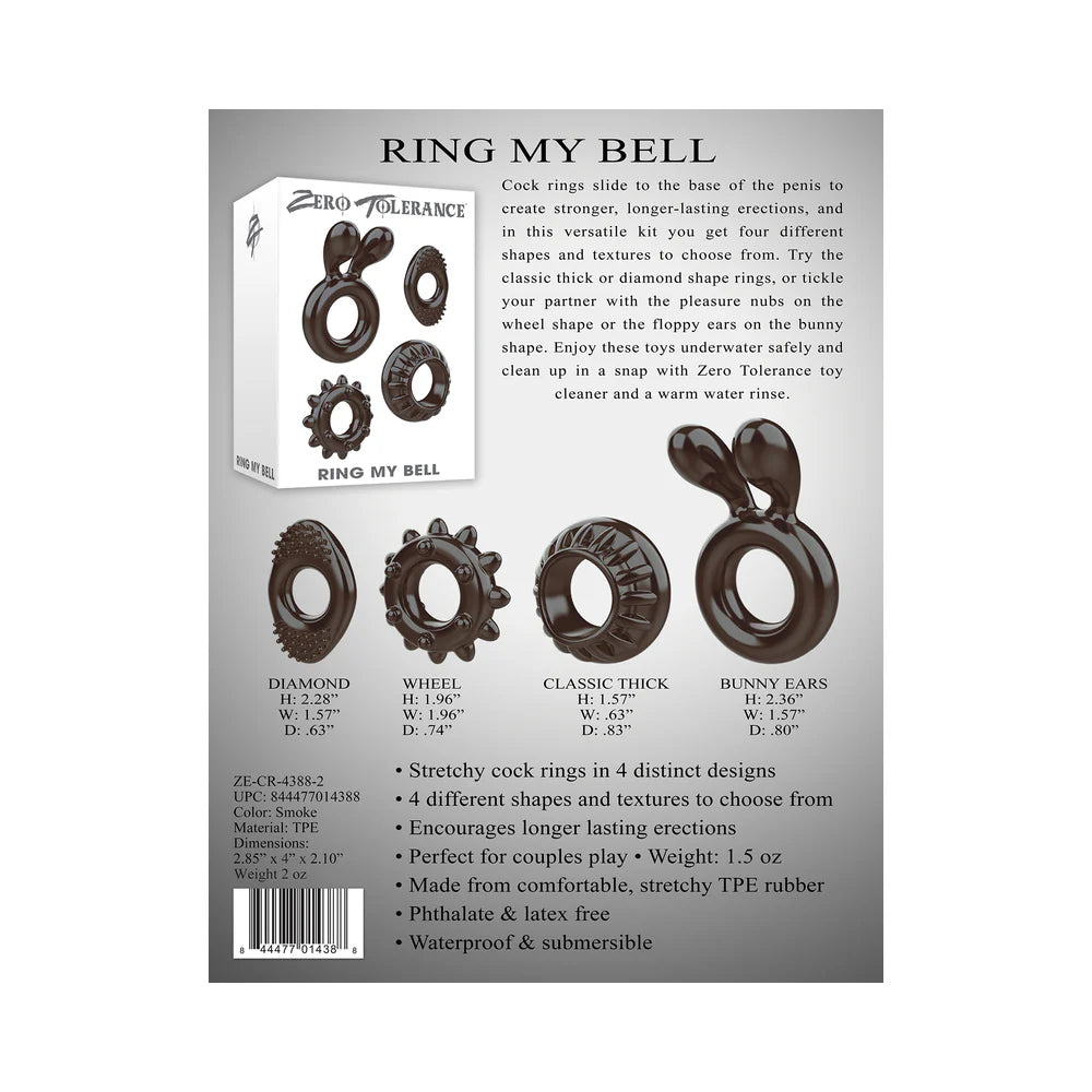 Zero Tolerance Ring My Bell 4-Piece Cockring Set