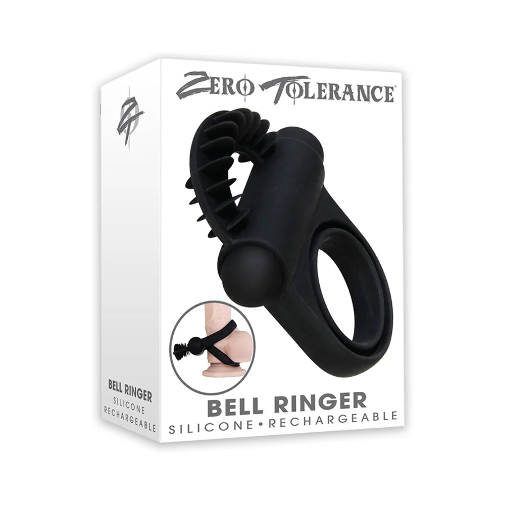 Zero Tolerance Bell Ringer Rechargeable Vibrating Flicking Silicone Cockring