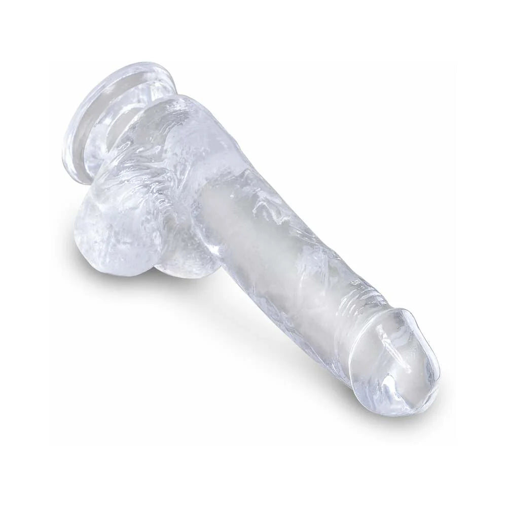 Pipedream King Cock Clear Dildo with Balls 6in