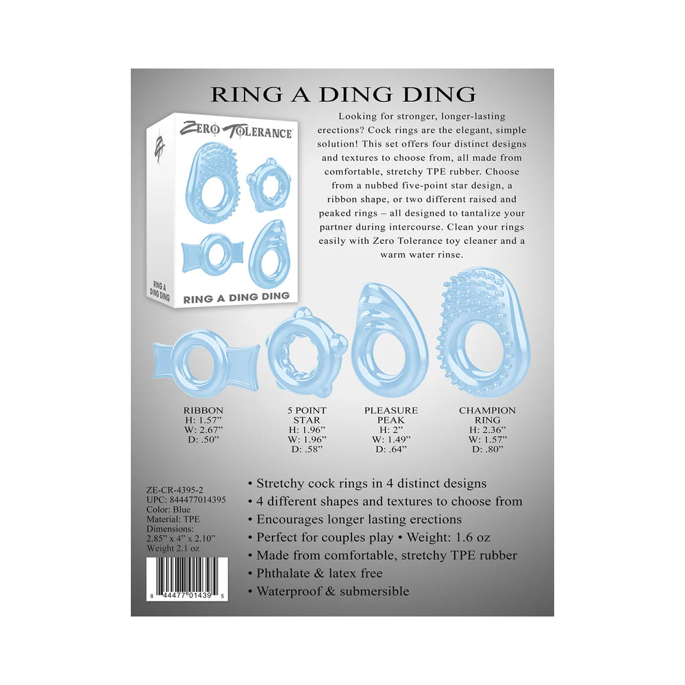 Zero Tolerance Ring A Ding Ding 4-Piece Cockring Set