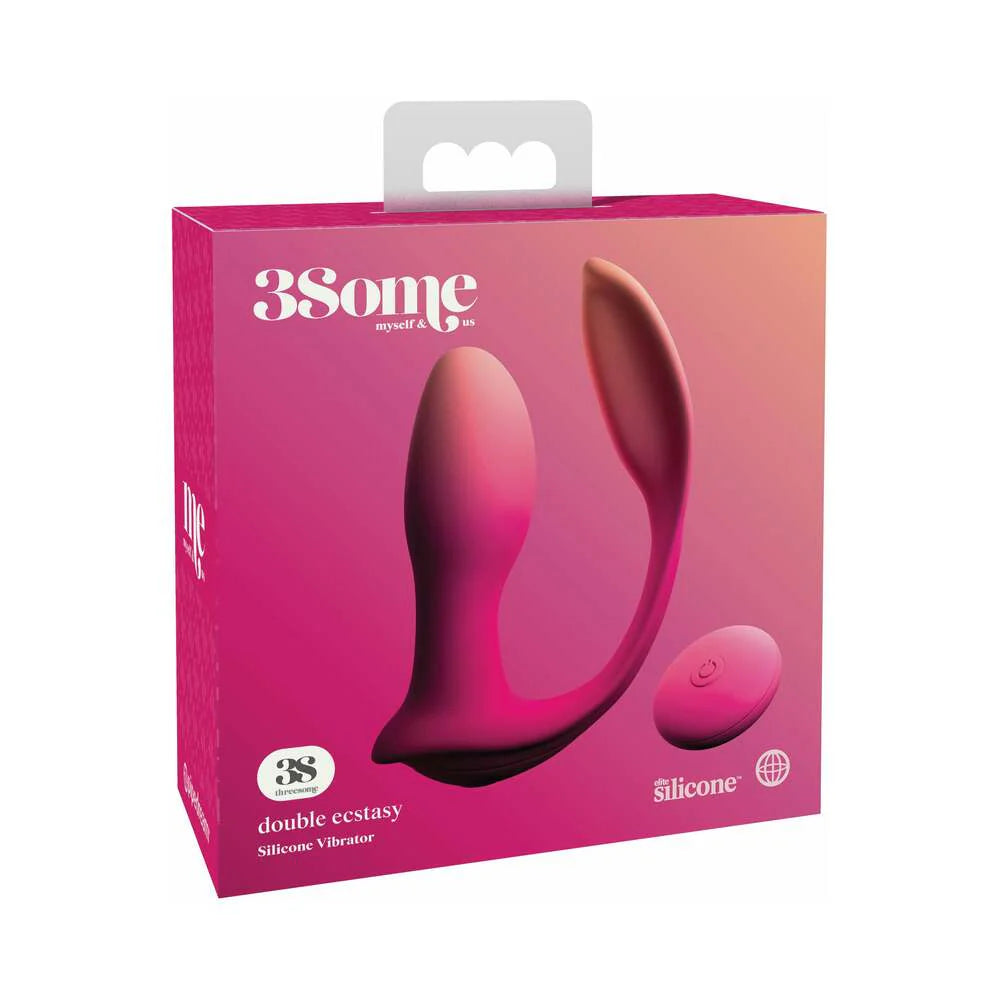 Pipedream 3Some Double Ecstasy Dual Stimulation Silicone Vibrator