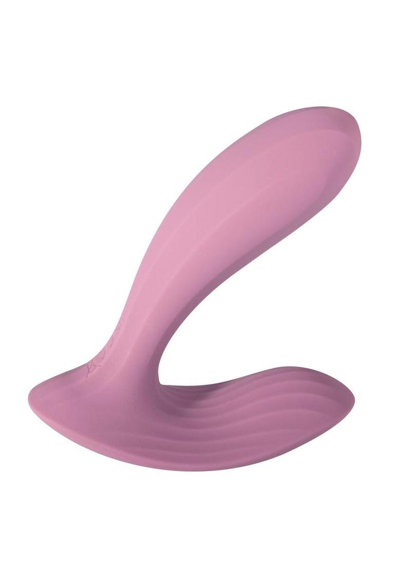 Svakom Erica Rechargeable Silicone App Compatible Dual Vibrator with Clitoral Stimulator and Remote Control