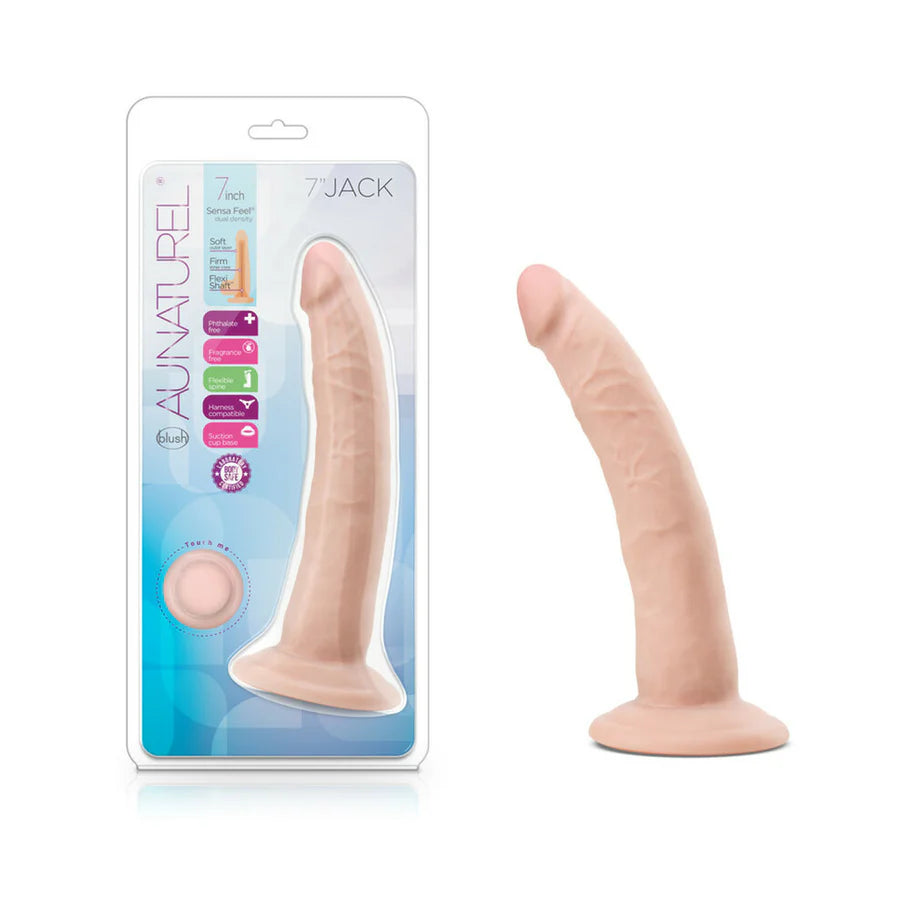 Blush Au Naturel Jack Dildo with Suction Cup 7in