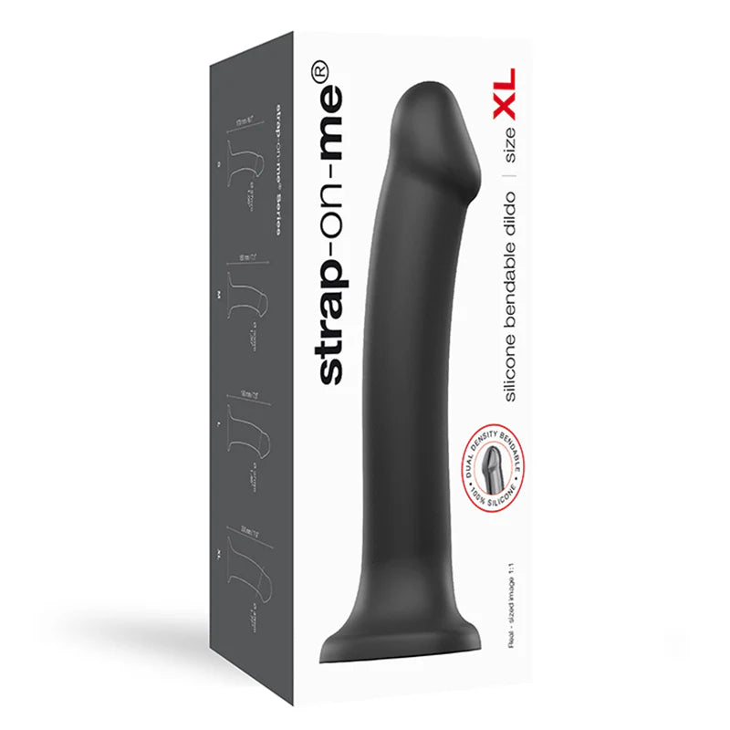 Strap-On-Me Bendable Dual-Density Silicone Suction Cup Dildo - XLarge