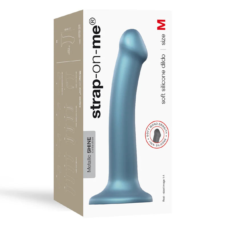 Strap-On-Me Metallic Shine Collection Soft Single-Density Silicone Dildo