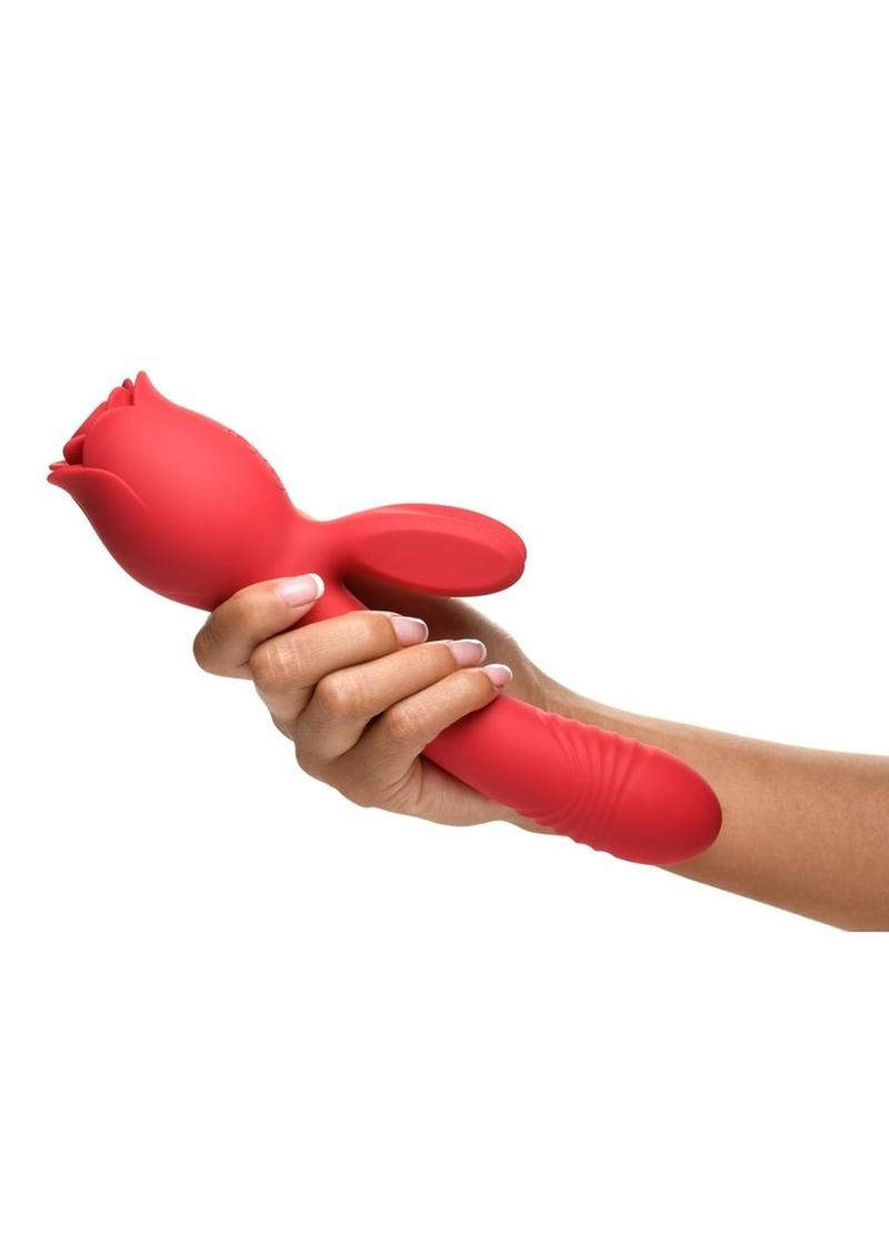 Bloomgasm Blooming Bunny Sucking & Thrusting Silicone Rechargeable Rabbit Vibrator