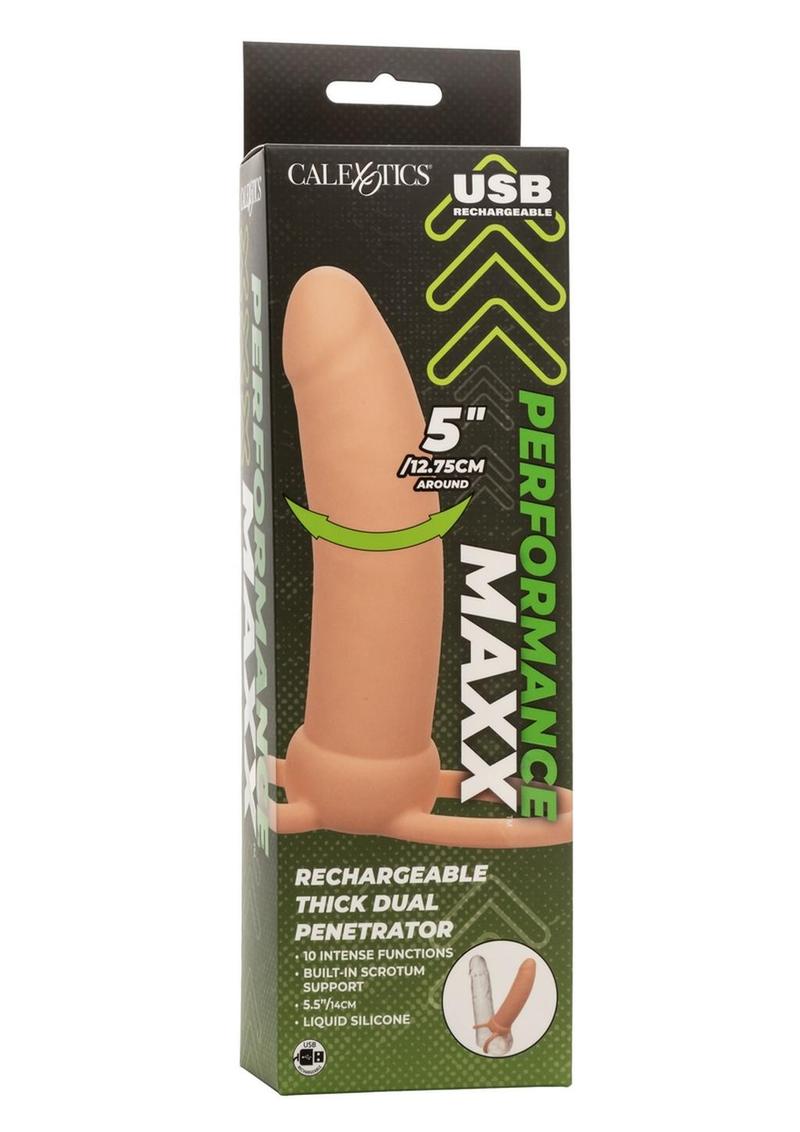 CalExotics Performance Maxx Rechargeable Silicone Thick Dual Penetrator Extender