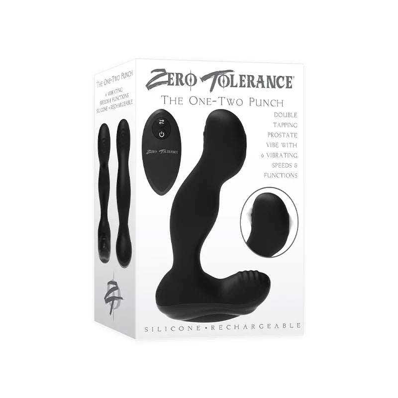 Zero Tolerance The One-Two Punch Vibrating Tapping Silicone Prostate Massager