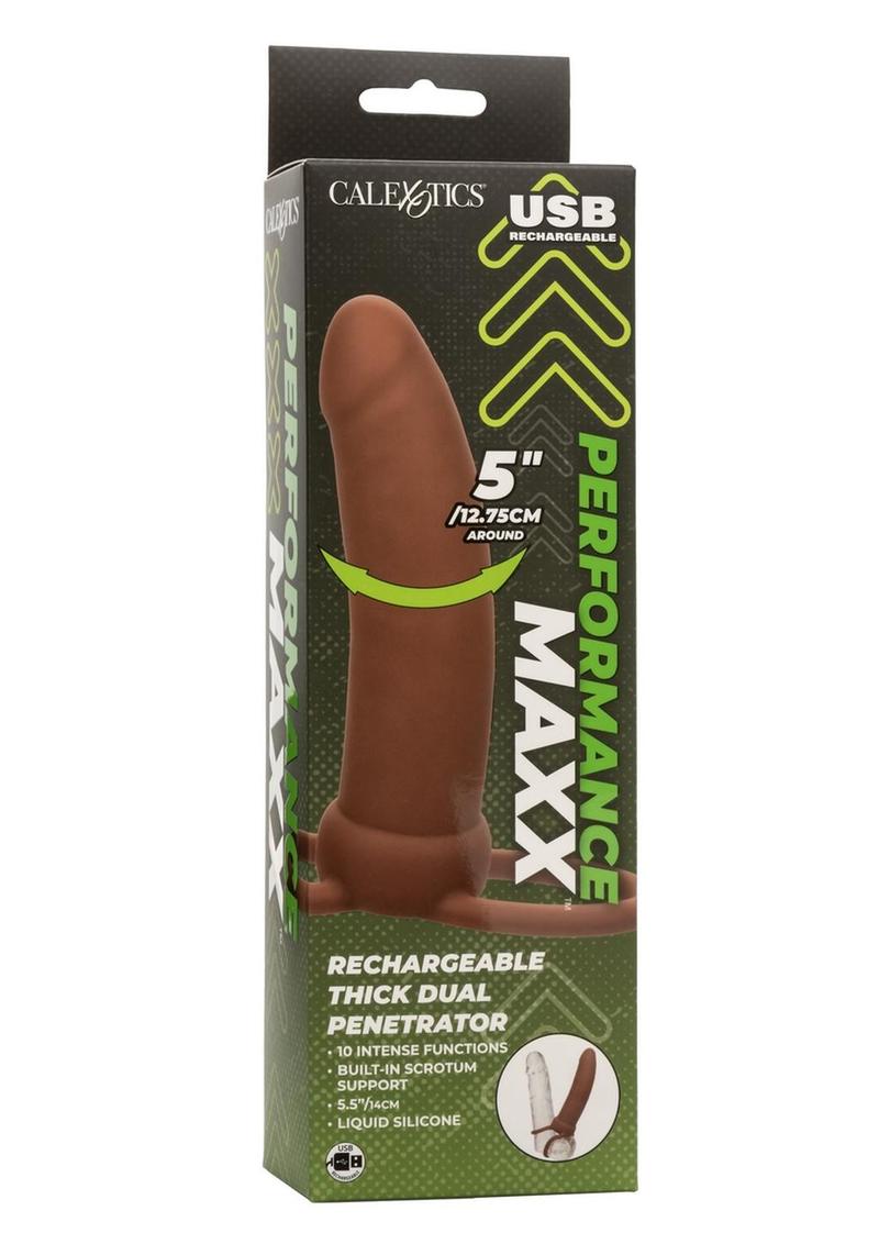 CalExotics Performance Maxx Rechargeable Silicone Thick Dual Penetrator Extender