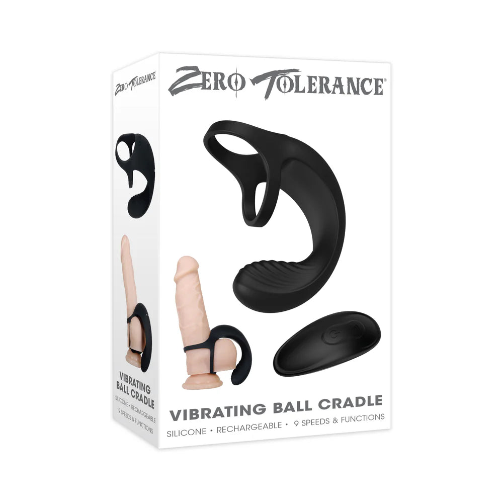 Zero Tolerance Vibrating Ball Cradle Rechargeable Remote-Controlled Silicone Cockring