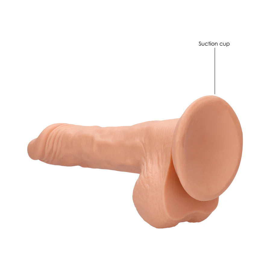 RealRock Realistic 9 in. Dildo With Balls and Suction Cup