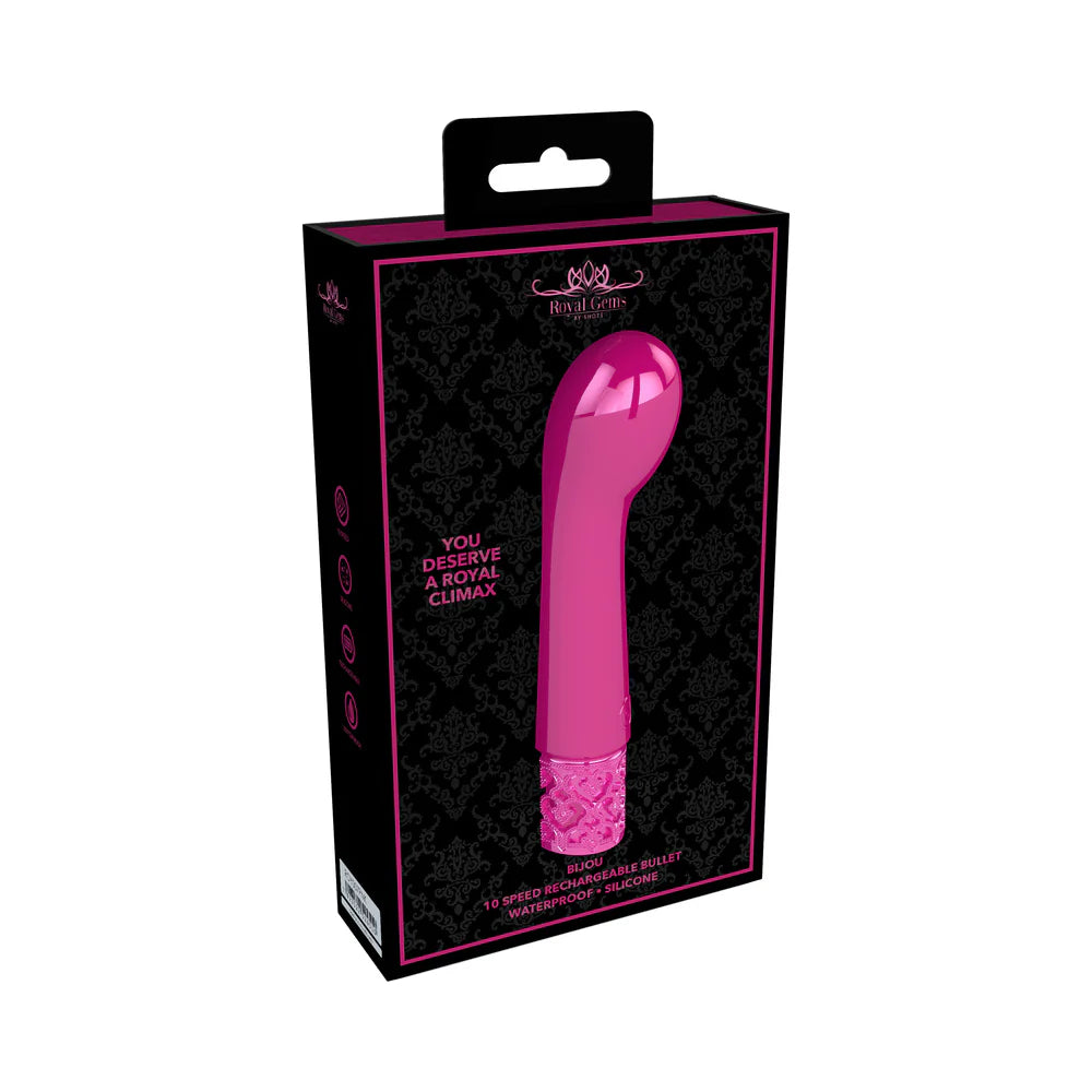 Shots Royal Gems Bijou Rechargeable Curved Silicone Bullet Vibrator