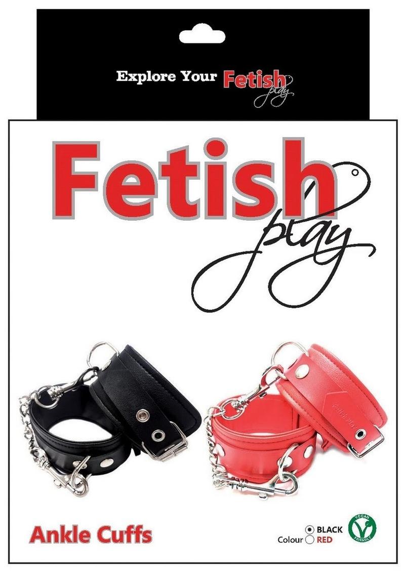 Rouge Fetish Play Vegan Leather Ankle Cuffs