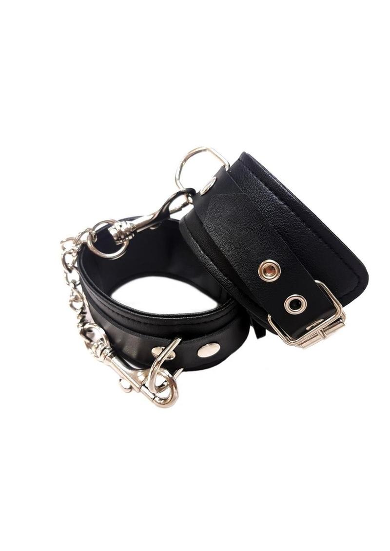 Rouge Fetish Play Vegan Leather Ankle Cuffs