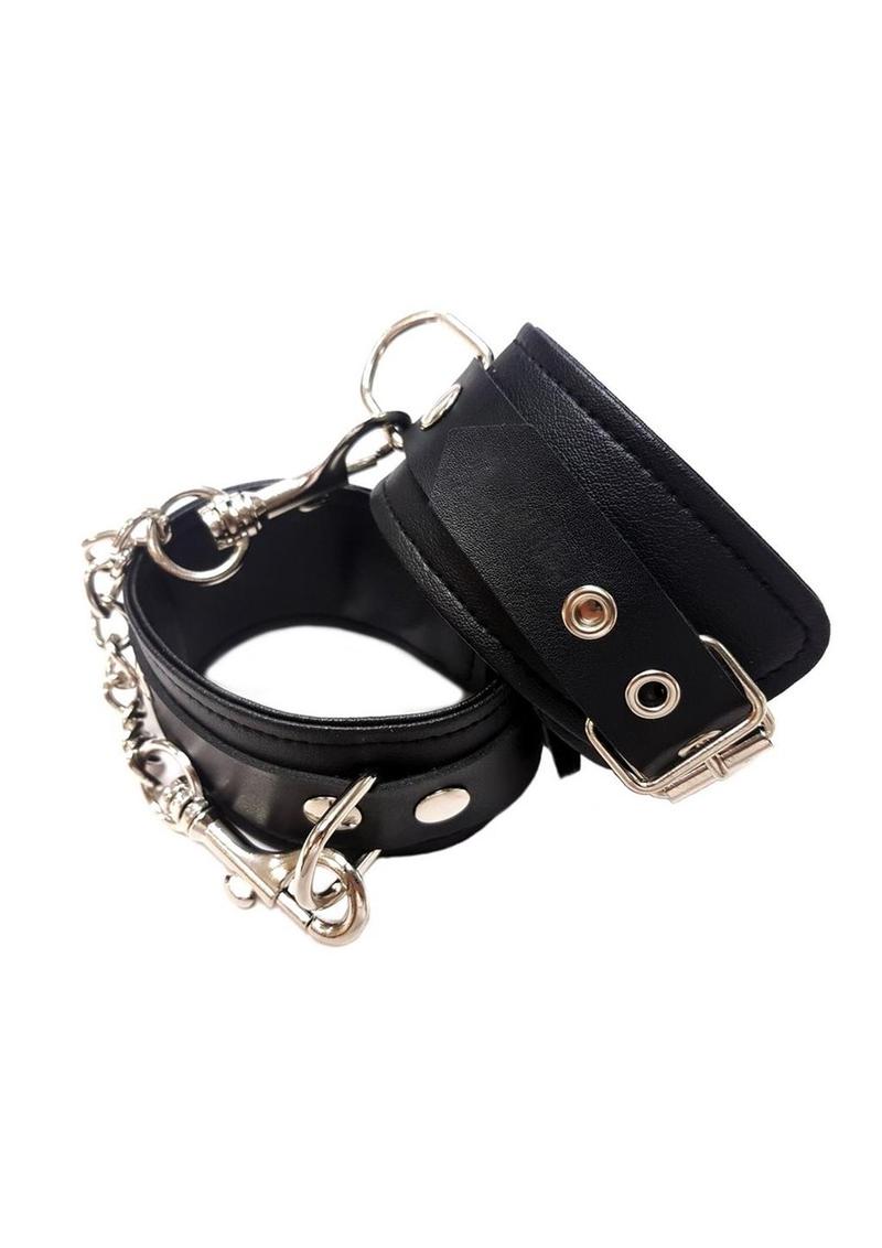 Rouge Fetish Play Vegan Leather Wrist Cuffs