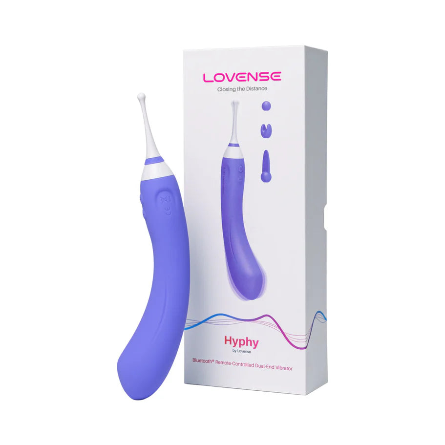 Lovense Hyphy Bluetooth Remote-Controlled Dual-End Vibrator Clitoral and G-Spot Stimulator