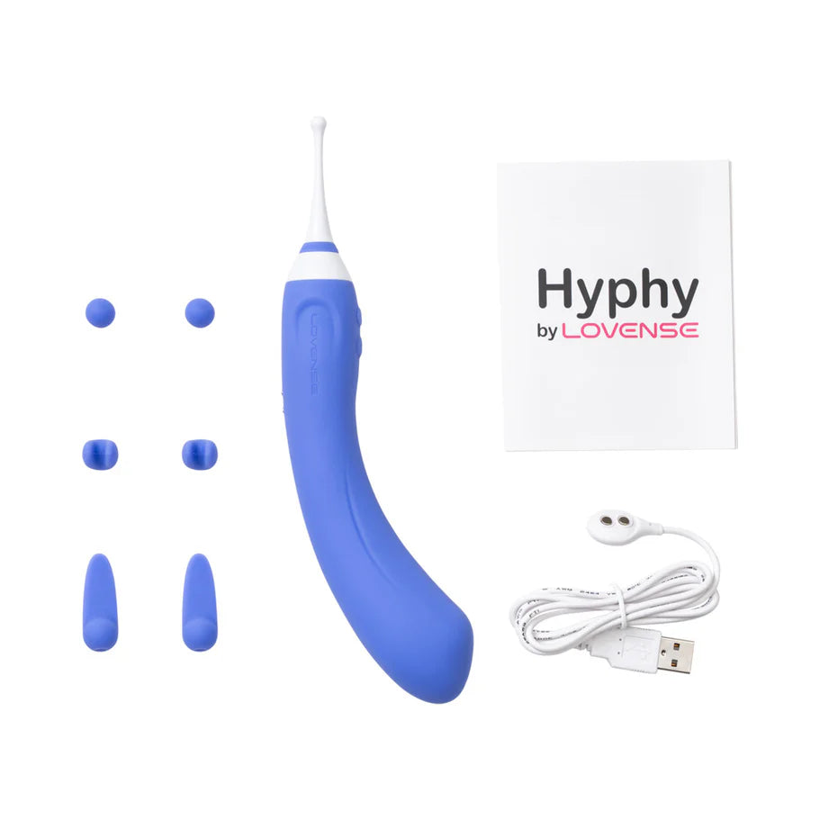 Lovense Hyphy Bluetooth Remote-Controlled Dual-End Vibrator Clitoral and G-Spot Stimulator