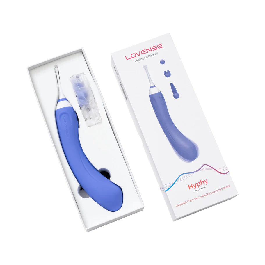 Lovense Hyphy Bluetooth Remote-Controlled Dual-End Vibrator Clitoral and G-Spot Stimulator