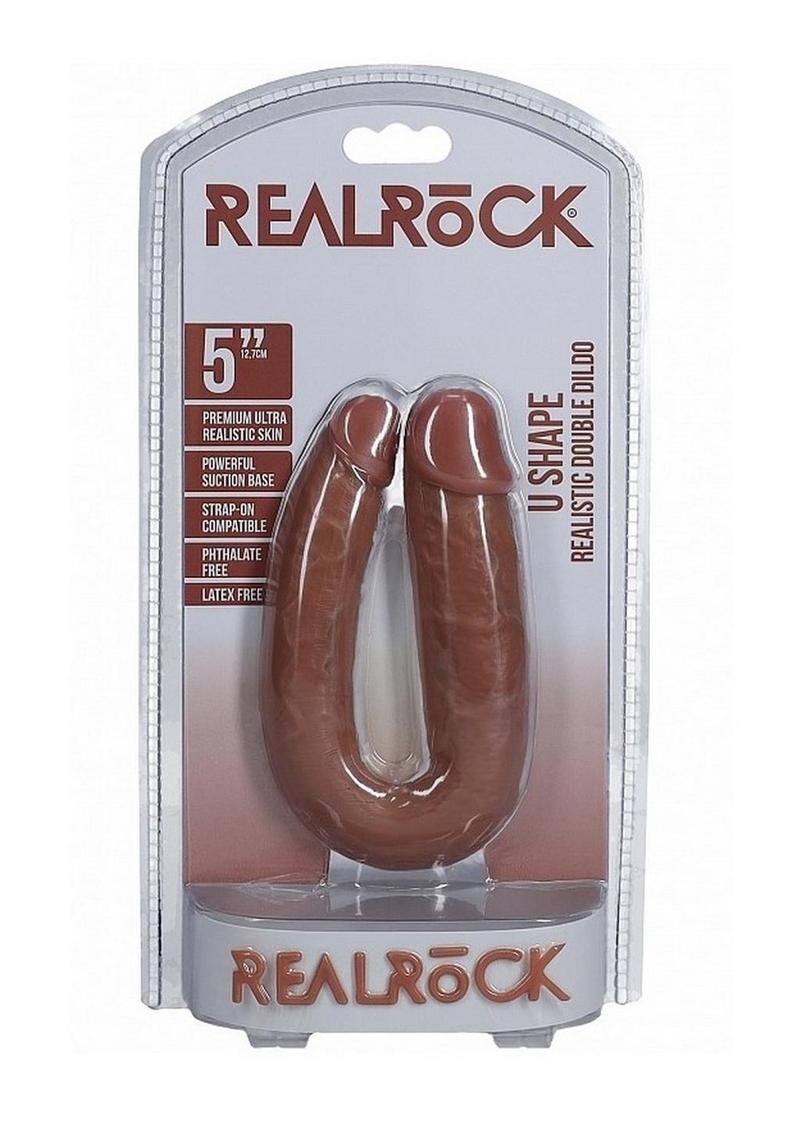 RealRock Ultra Realistic Skin U Shaped Dual Penetration 5in