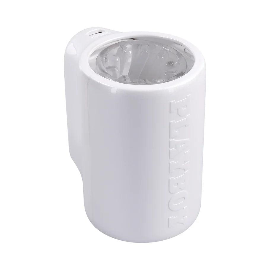 Playboy Spin Doctor Rechargeable Spinning Stroker TPE Sleeve White