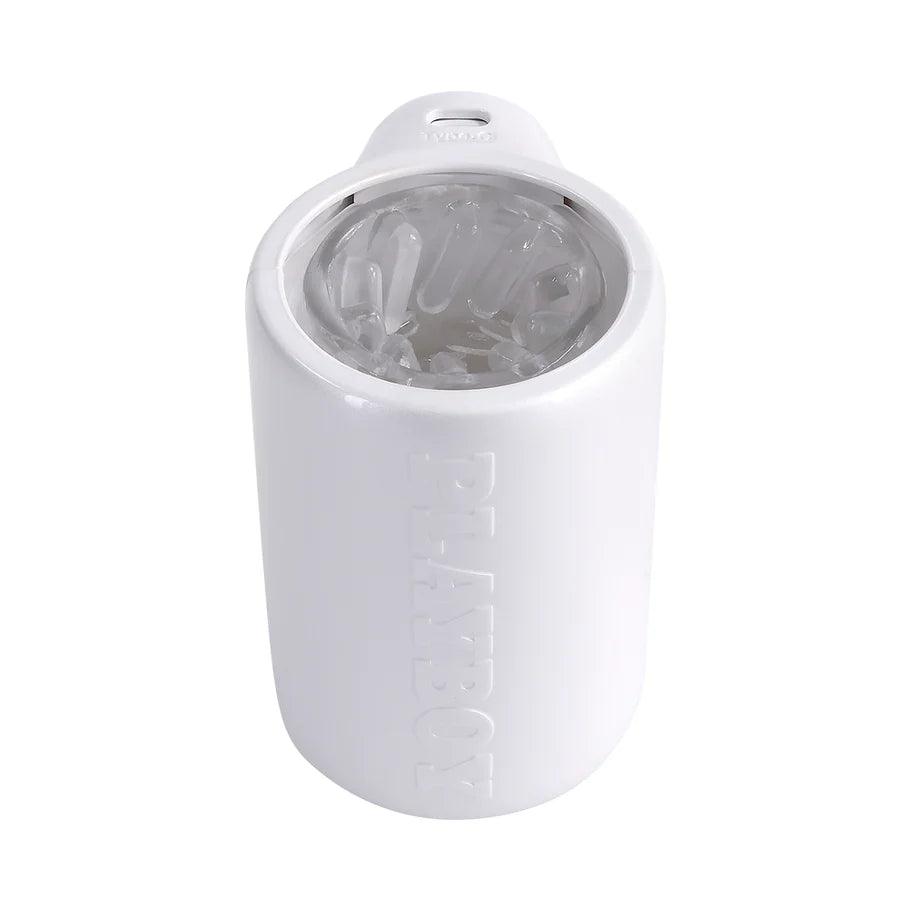 Playboy Spin Doctor Rechargeable Spinning Stroker TPE Sleeve White