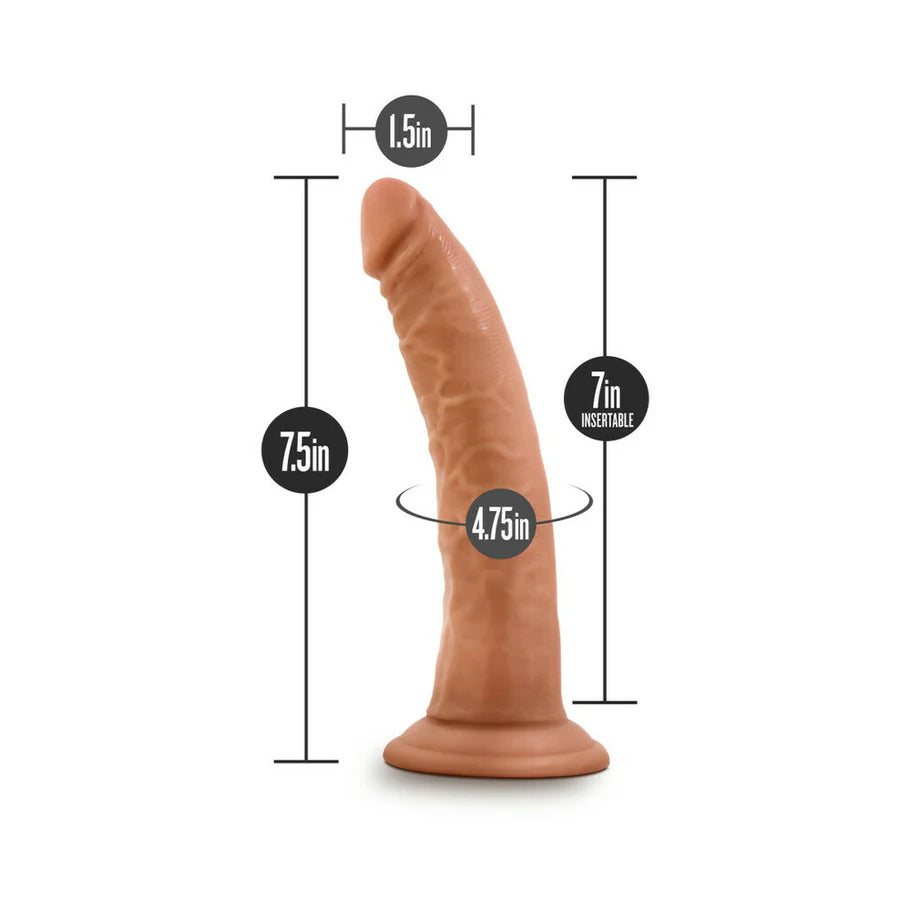 Blush Dr. Skin Glide Realistic 7.5 in. Self-Lubricating Dildo with Suction Cup