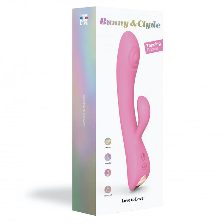 Love to Love Bunny & Clyde Rechargeable Tapping Rabbit Silicone Vibrator