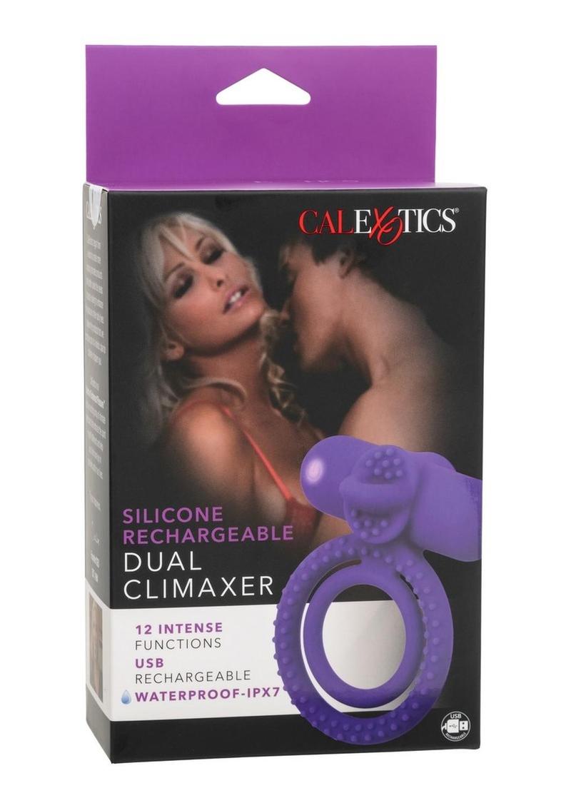 CalExotics Silicone Rechargeable Dual Climaxer Cock Ring