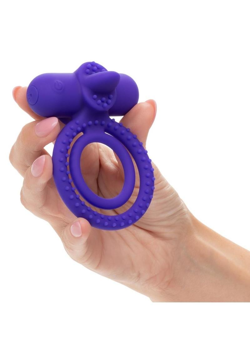 CalExotics Silicone Rechargeable Dual Climaxer Cock Ring