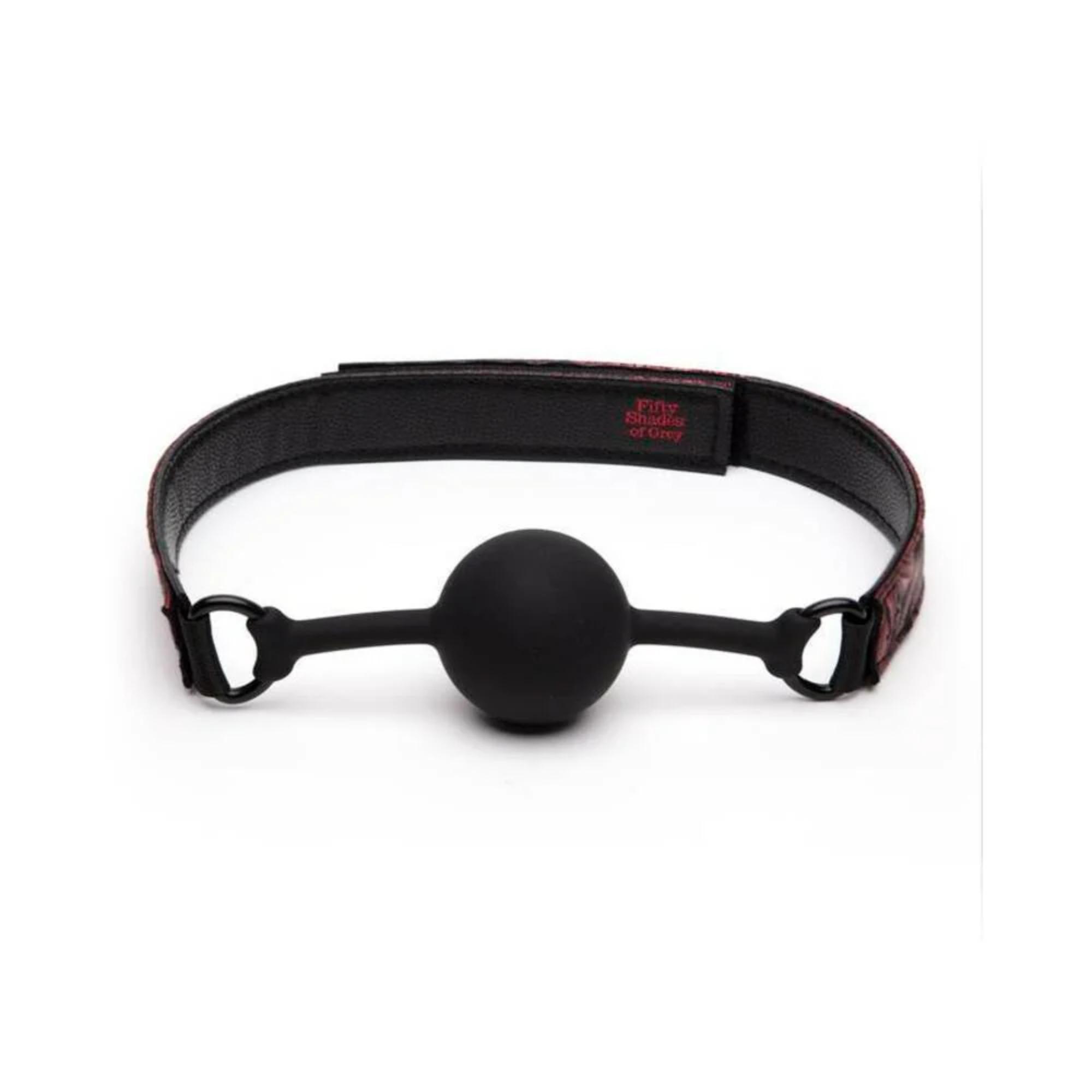 Fifty Shades of Grey Sweet Anticipation Faux Leather Reversible Velcro Ball Gag Red/Black