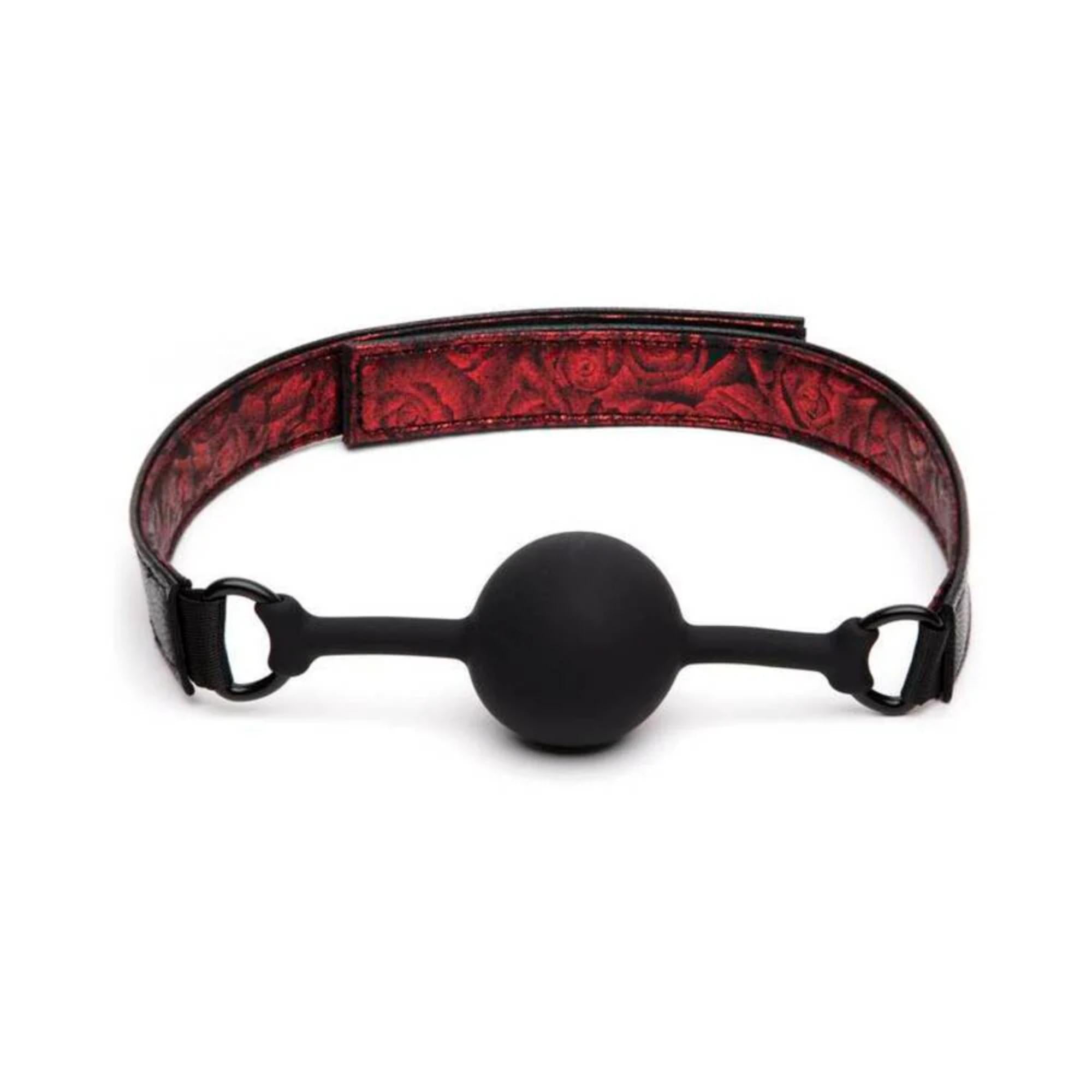 Fifty Shades of Grey Sweet Anticipation Faux Leather Reversible Velcro Ball Gag Red/Black