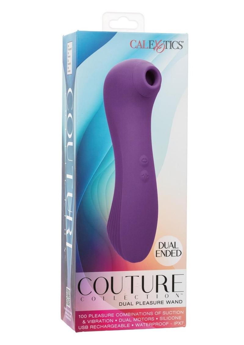 CalExotics Couture Collection Dual Pleasure Wand Rechargeable Silicone Clitoral Massager