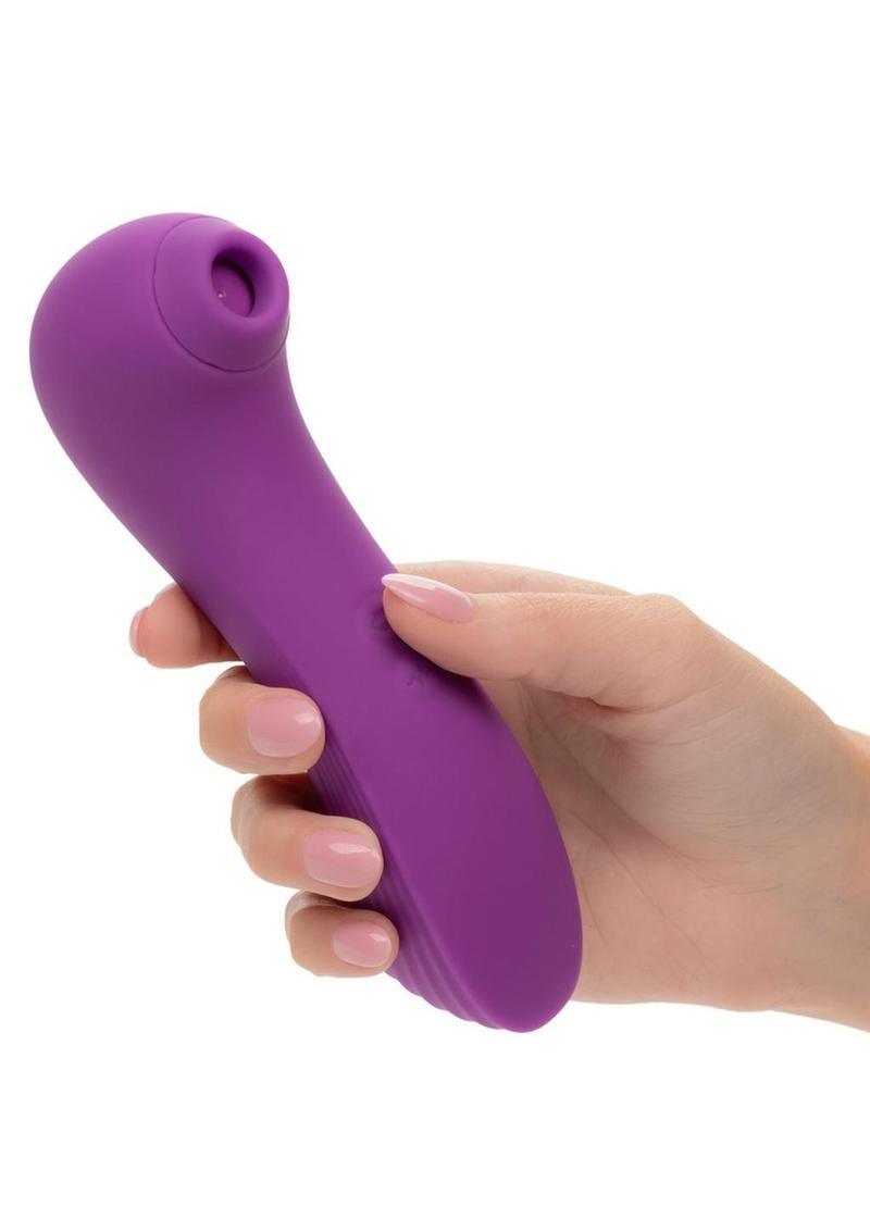 CalExotics Couture Collection Dual Pleasure Wand Rechargeable Silicone Clitoral Massager