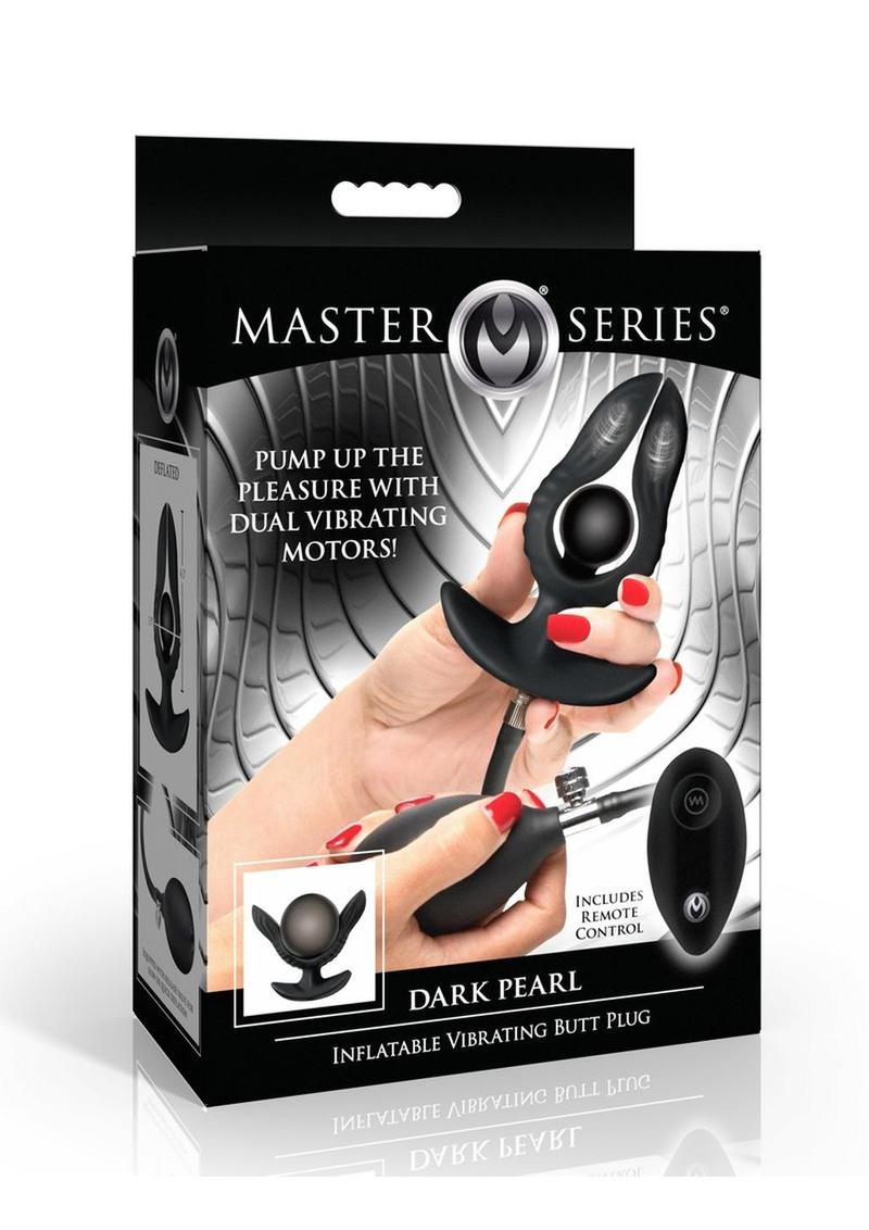 Master Series Dark Pearl Inflatable Rechargeable Vibrating Butt Plug