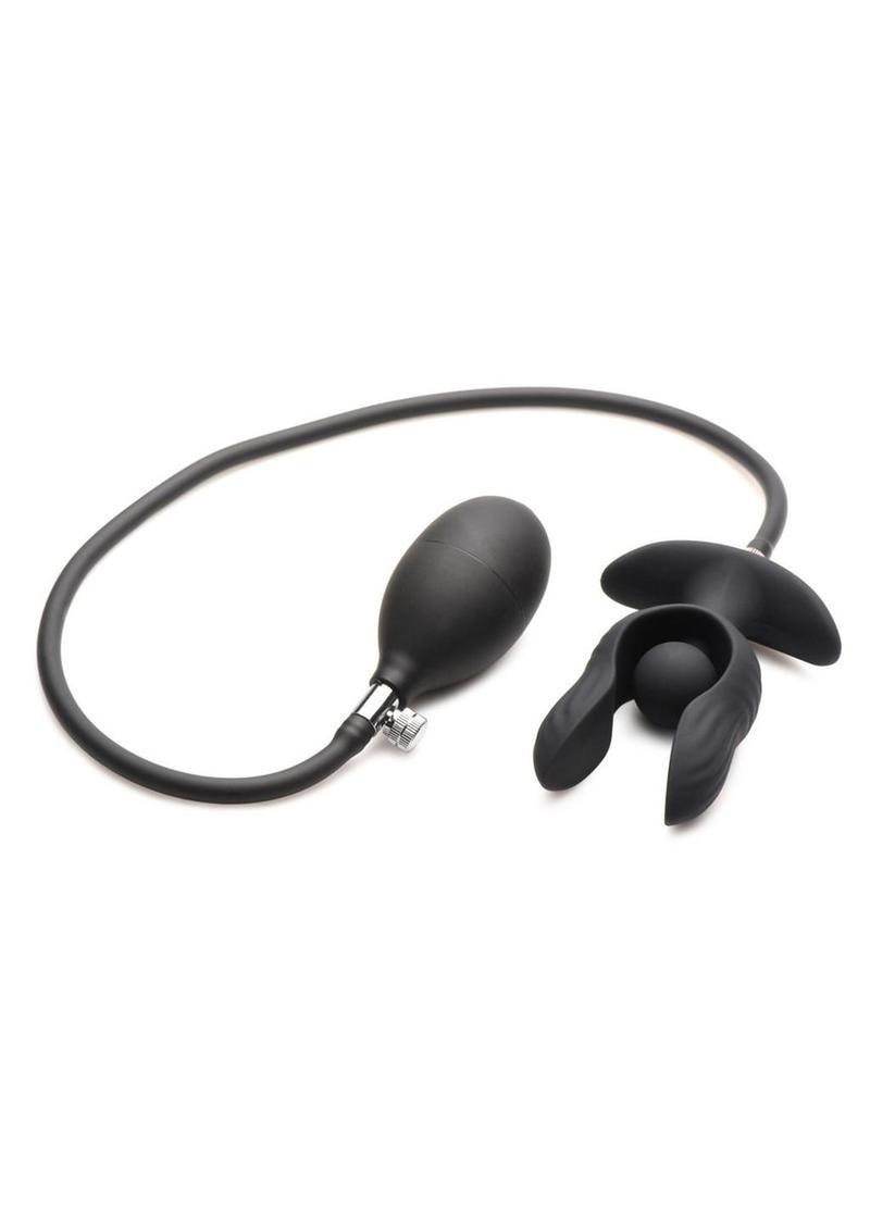 Master Series Dark Pearl Inflatable Rechargeable Vibrating Butt Plug